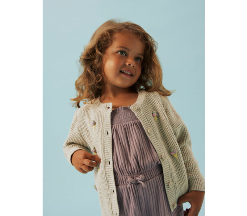 Name it NMFJOSIE LS KNIT CARD Peyote Melange