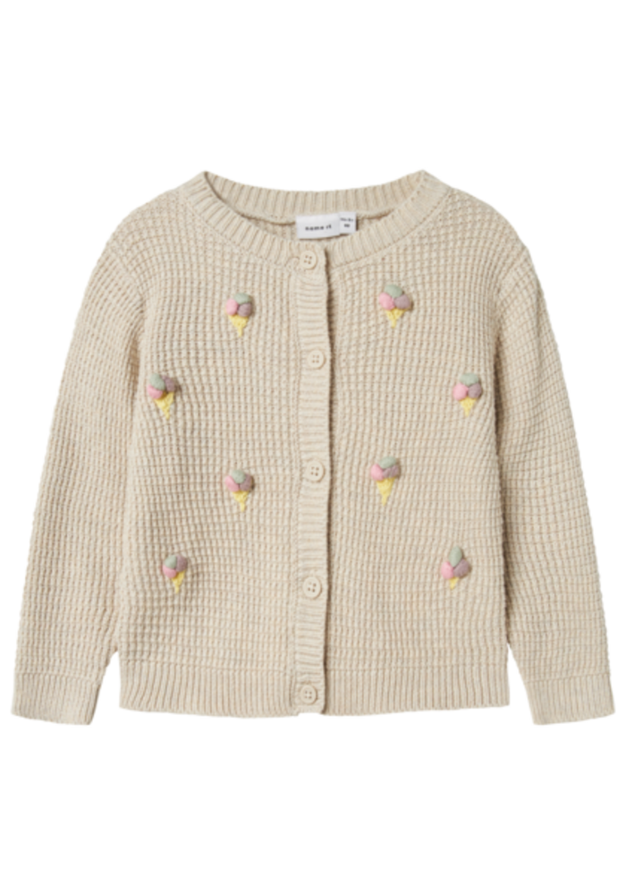 Name it NMFJOSIE LS KNIT CARD Peyote Melange