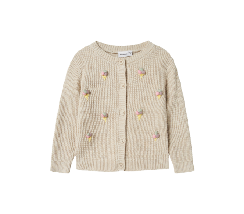 Name it NMFJOSIE LS KNIT CARD Peyote Melange