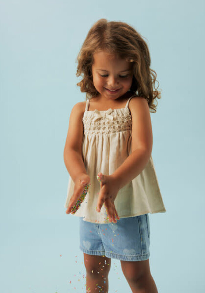 Name it NMFJATTI STRAP TOP Bleached Sand