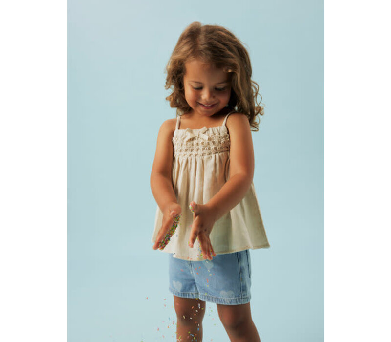 Name it NMFJATTI STRAP TOP Bleached Sand