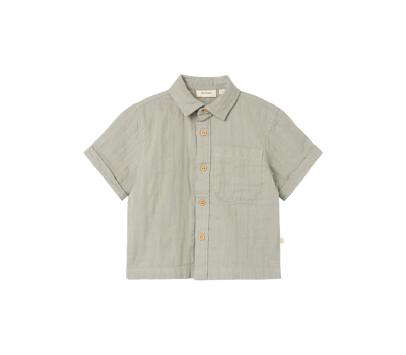 Lil' Atelier NMMFELIX SS LOOSE SHIRT LIL Forest Fog
