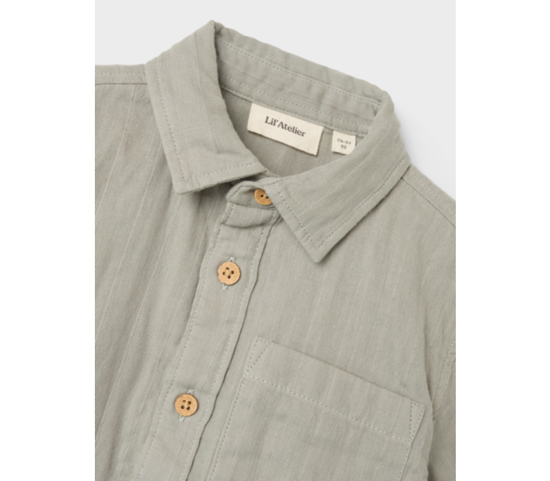 Lil' Atelier NMMFELIX SS LOOSE SHIRT LIL Forest Fog