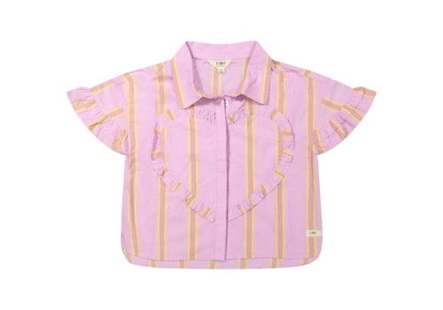 Labo de colores Labo de colores Santel, woven top, pink mulberry multi