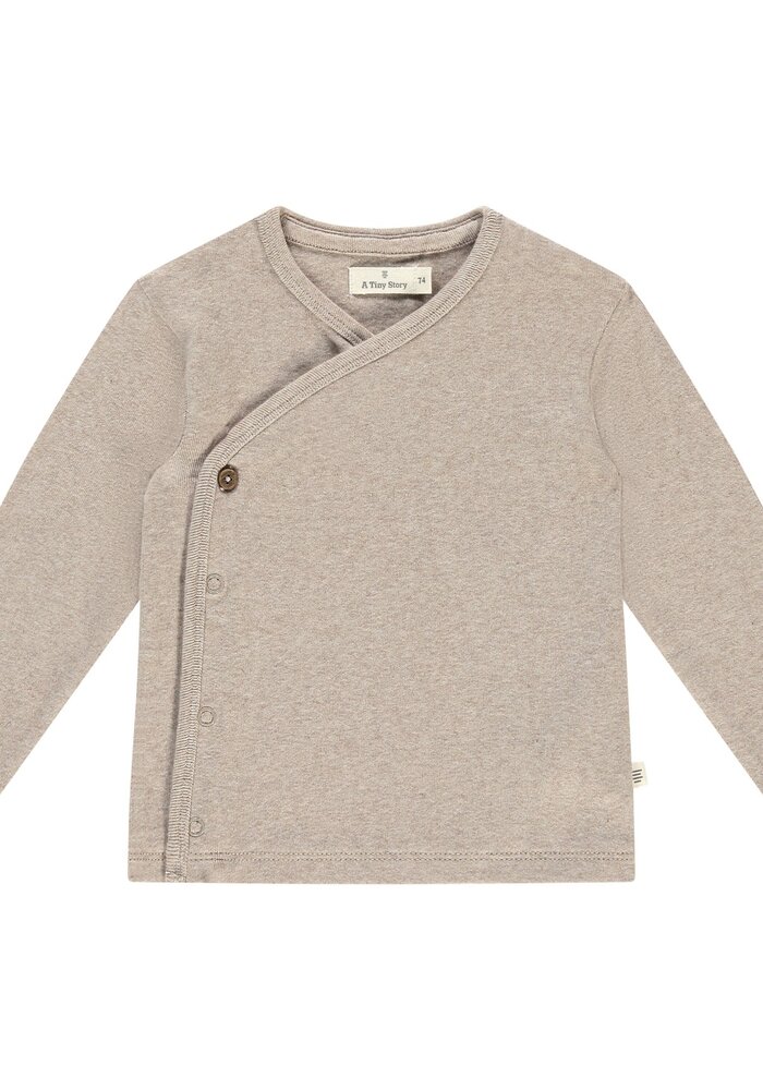 A TINY STORY NOOS baby t-shirt long sleeve outmeal melange