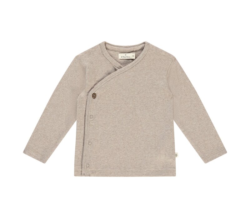 A TINY STORY NOOS baby t-shirt long sleeve outmeal melange