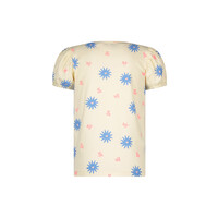 Moodstreet ALICE raglan AOP summer top Warm White