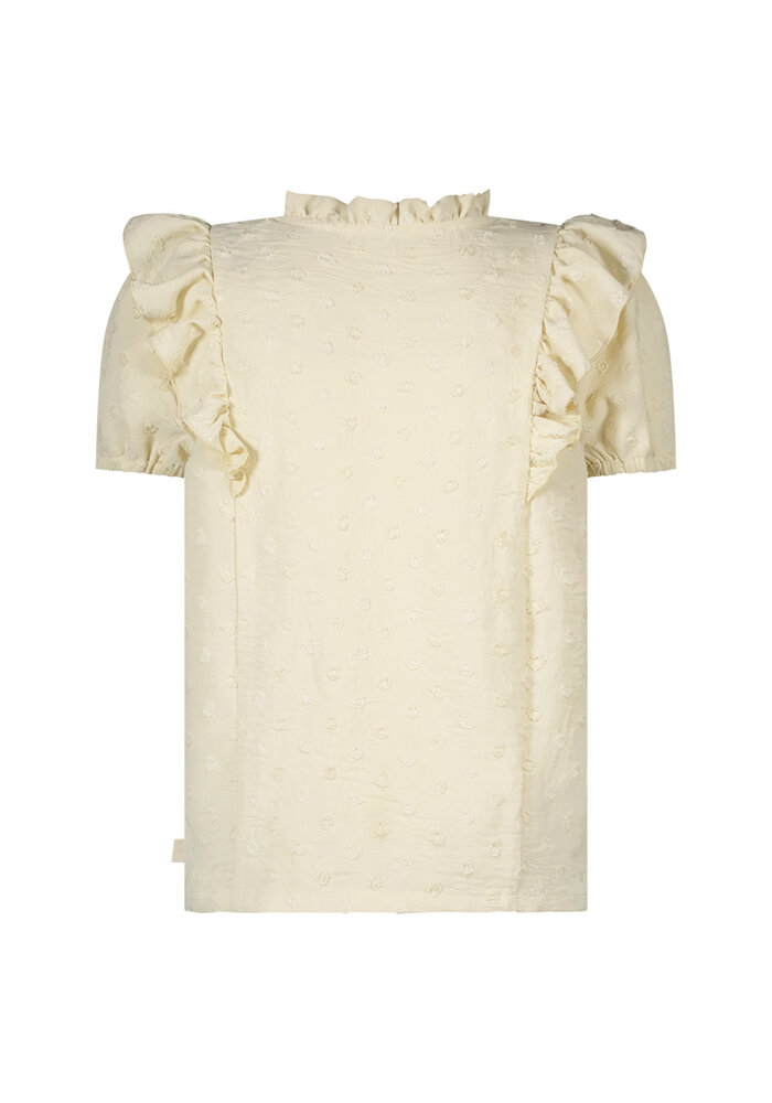 Moodstreet ALLY ruffle blouse Warm White