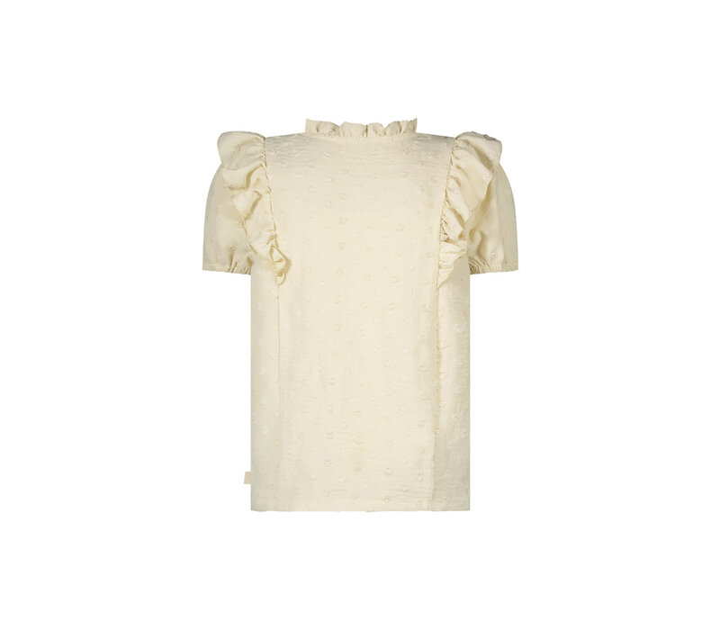 Moodstreet ALLY ruffle blouse Warm White