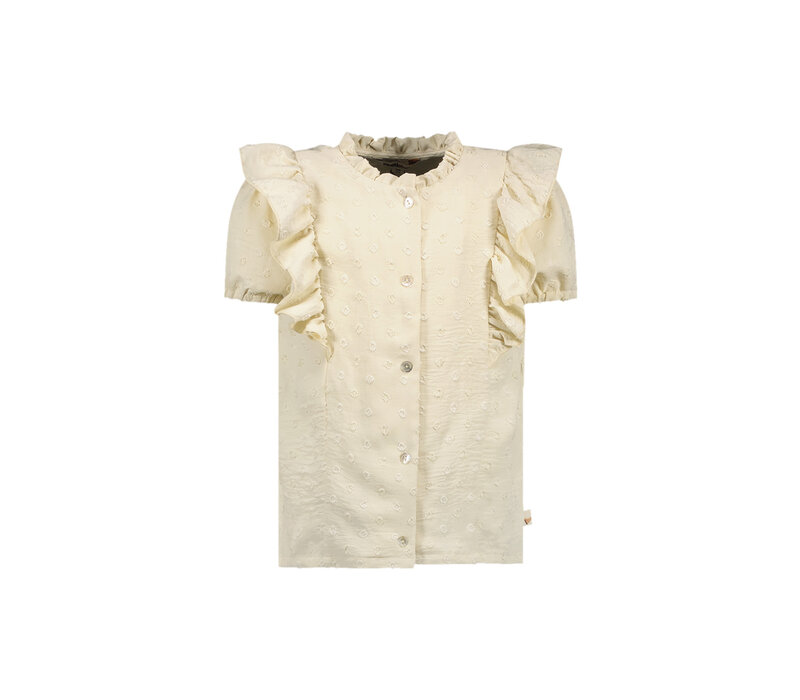 Moodstreet ALLY ruffle blouse Warm White