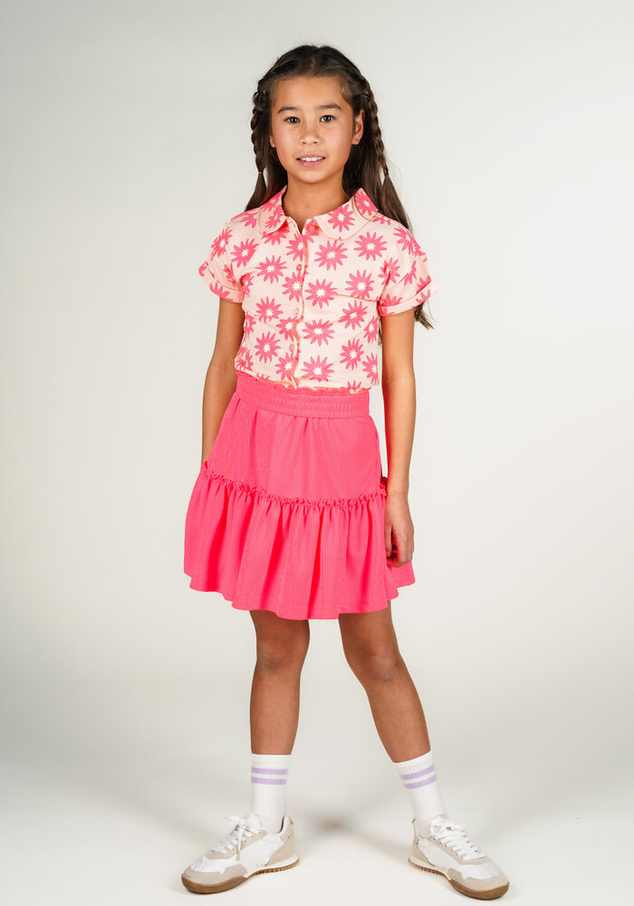 Moodstreet ANGIE sunny flower AOP top Blush Pink