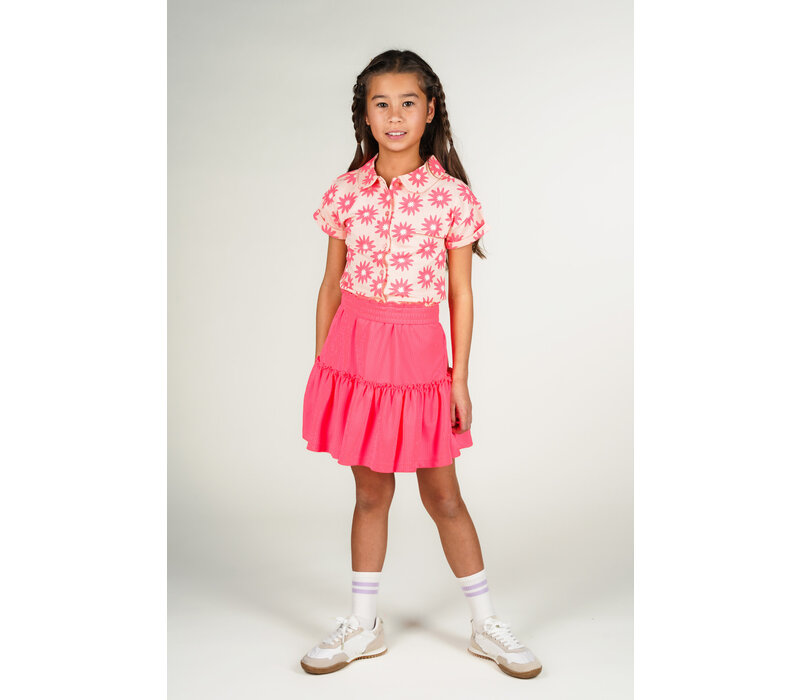 Moodstreet ANGIE sunny flower AOP top Blush Pink