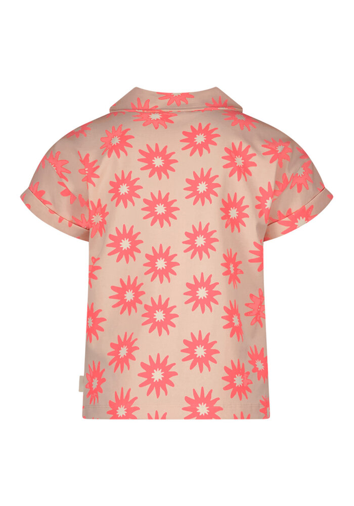Moodstreet ANGIE sunny flower AOP top Blush Pink