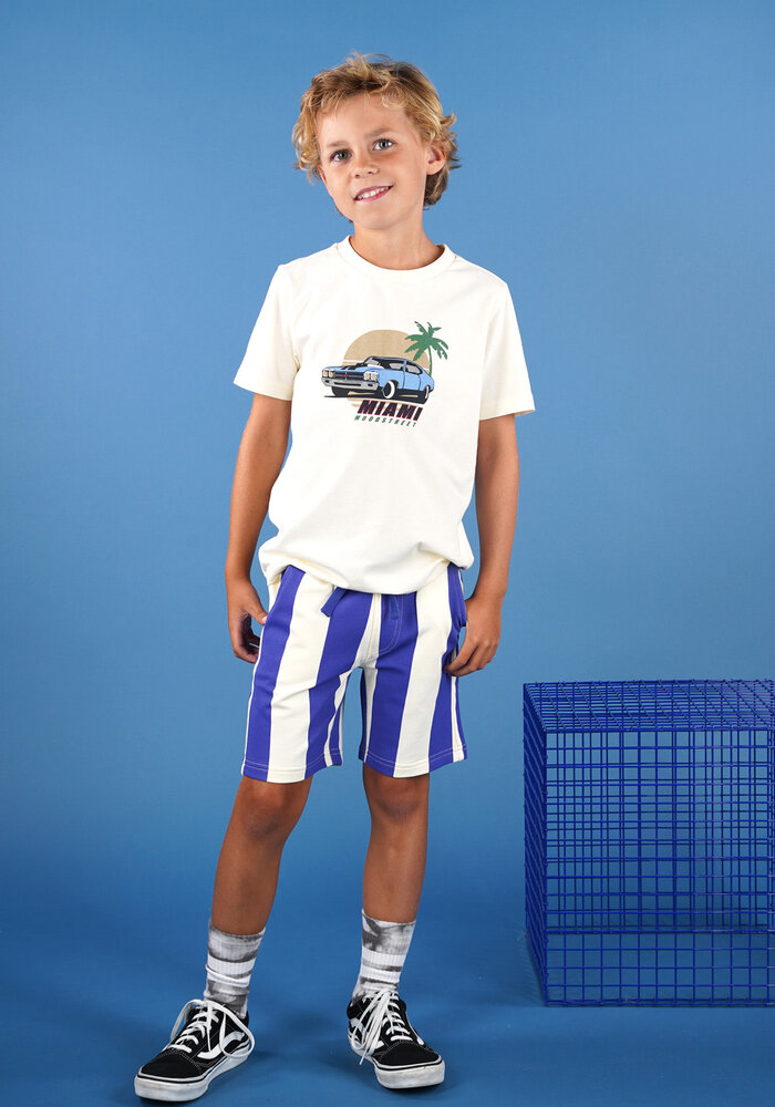 Moodstreet BILLIE striped sweatshorts Ultra Blue