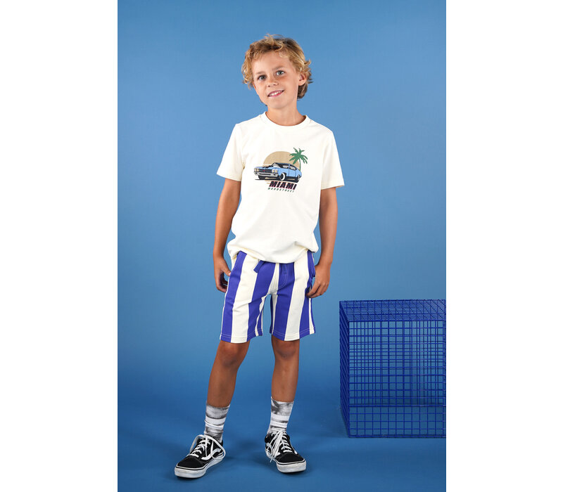 Moodstreet BILLIE striped sweatshorts Ultra Blue