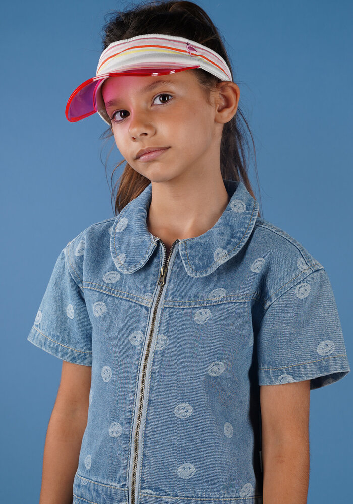 Moodstreet BOBBI smiley-denim playsuit Light Used Denim