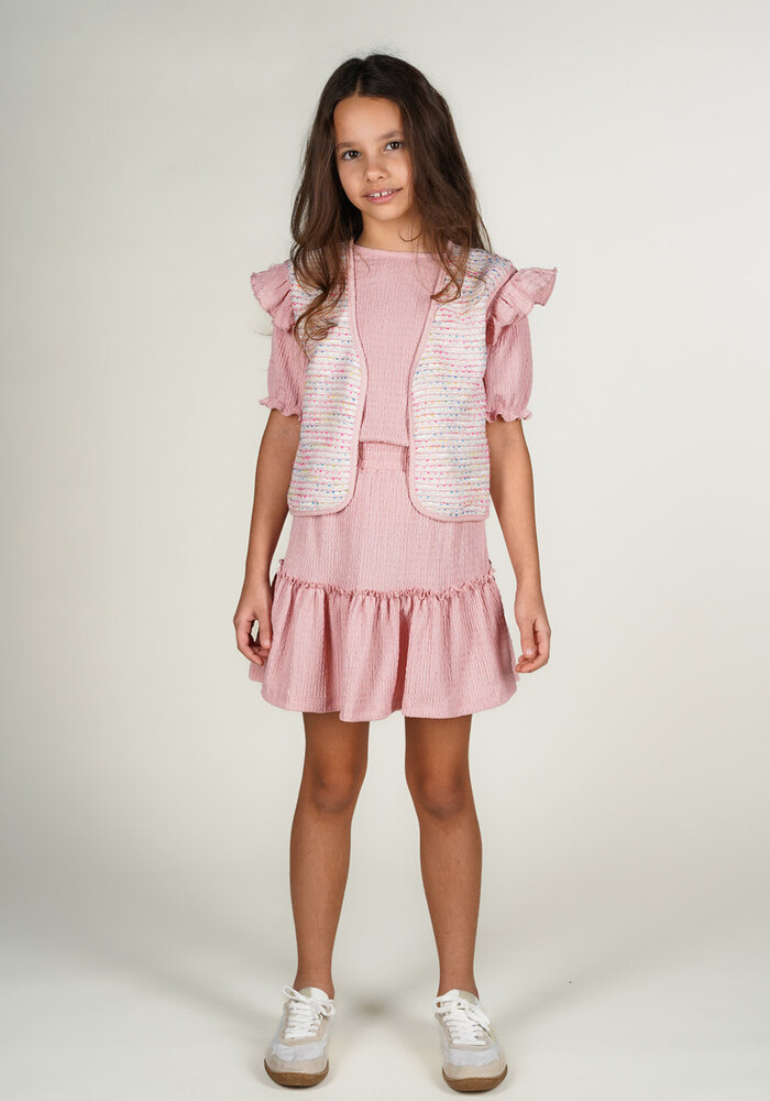 Moodstreet ROSIE structured knit skirt Blush Pink