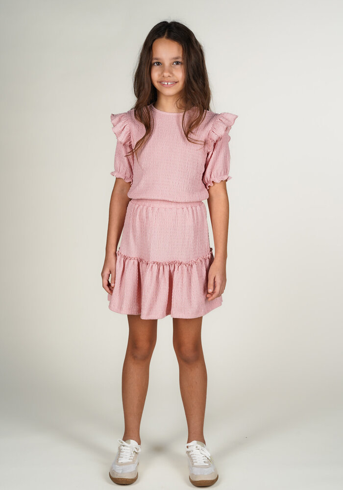 Moodstreet ROSIE structured knit skirt Blush Pink