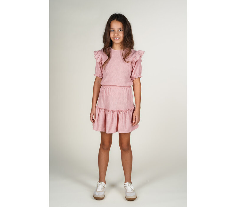 Moodstreet ROSIE structured knit skirt Blush Pink