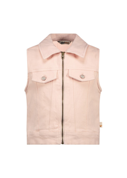 Moodstreet Moodstreet VALERY pink denim gilet Blush Pink