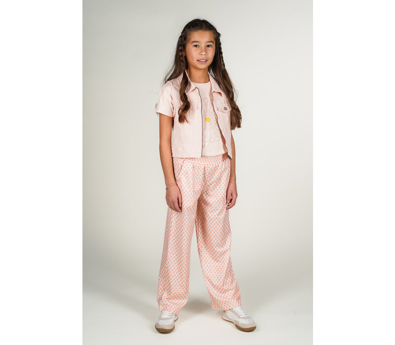 Moodstreet VALERY pink denim gilet Blush Pink