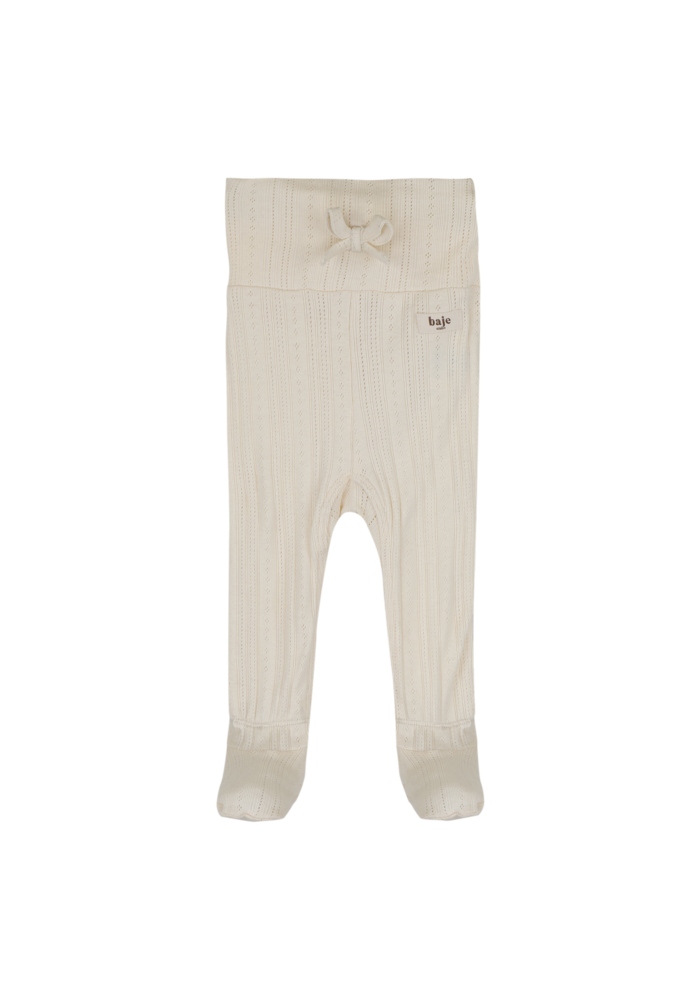 Baje Studio Catarina Jersey Pointelle Legging, Creme