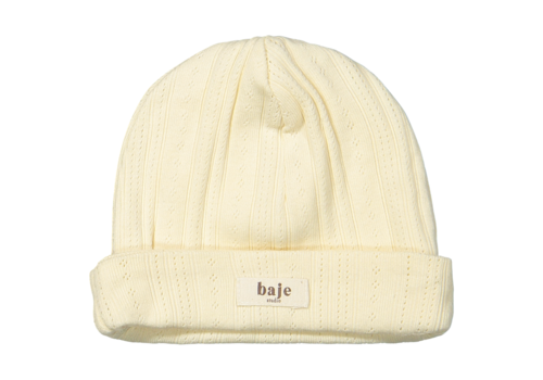 Baje Studio Baje Studio Viva, Jersey Pointelle hat, cream oat 1-6M