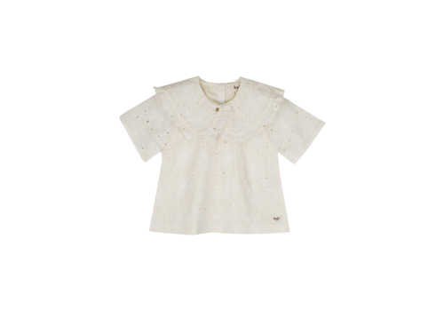 Baje Studio Baje Studio Alvora Blouse shortsleeve Creme oat