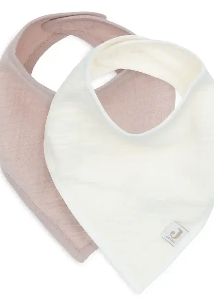 Jollein Slab Bandana Hydrofiel - Wild Rose/Oatmeal - 2 Stuks