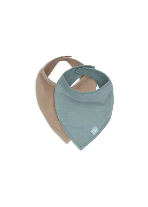 Jollein Jollein Slab Bandana Hydrofiel - Sea Green/Biscuit - 2 Stuks