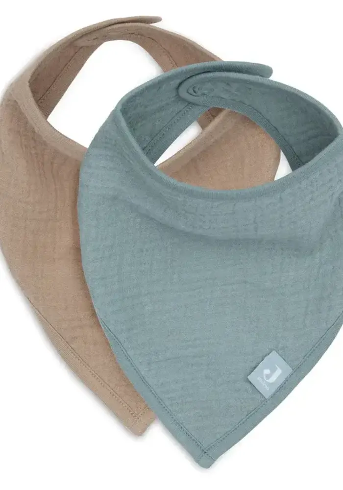 Jollein Slab Bandana Hydrofiel - Sea Green/Biscuit - 2 Stuks