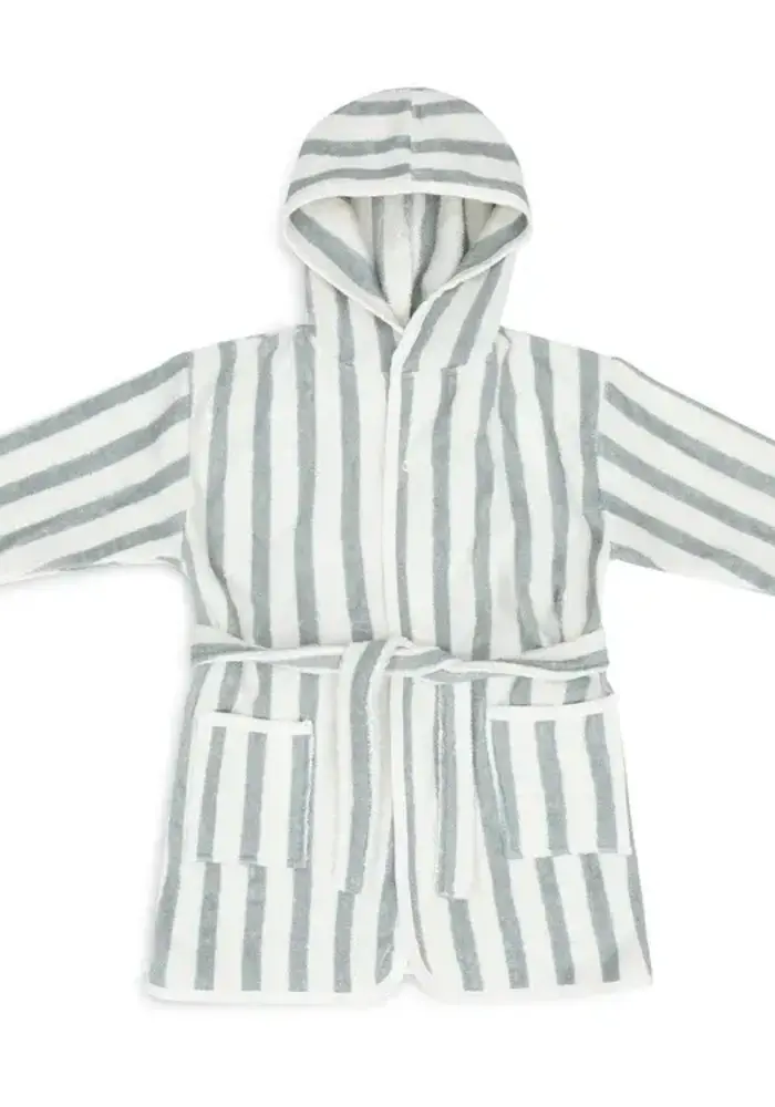 Jollein Badjas 3-4 jaar Stripe Terry - Sea Green - GOTS