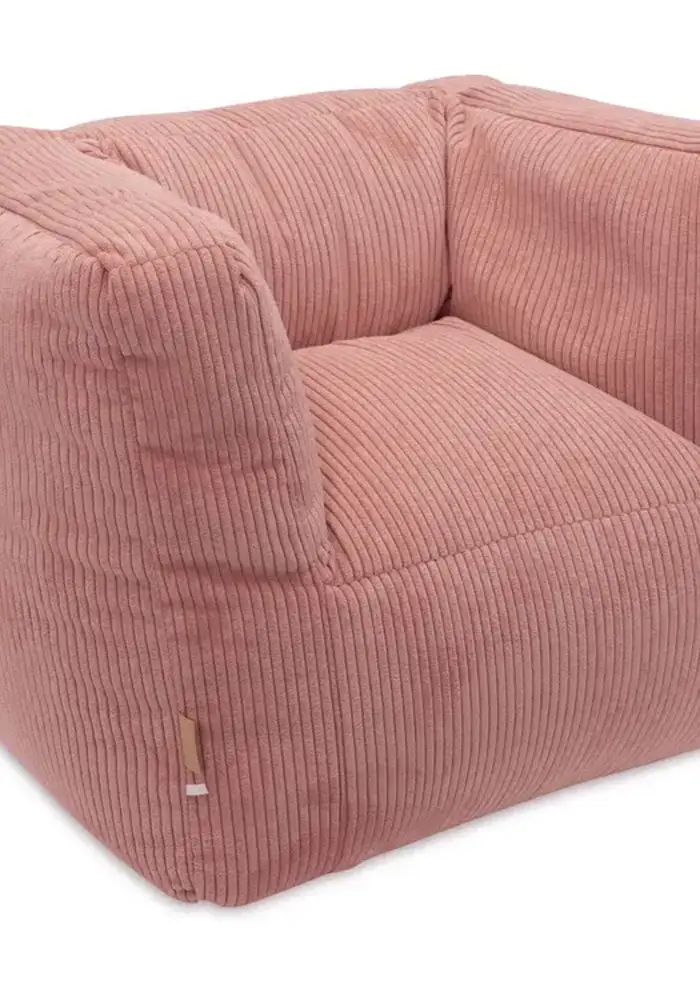 Jollein Fauteuiltje Beanbag corduroy wild rose