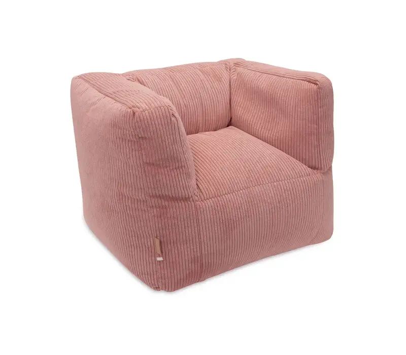 Jollein Fauteuiltje Beanbag corduroy wild rose