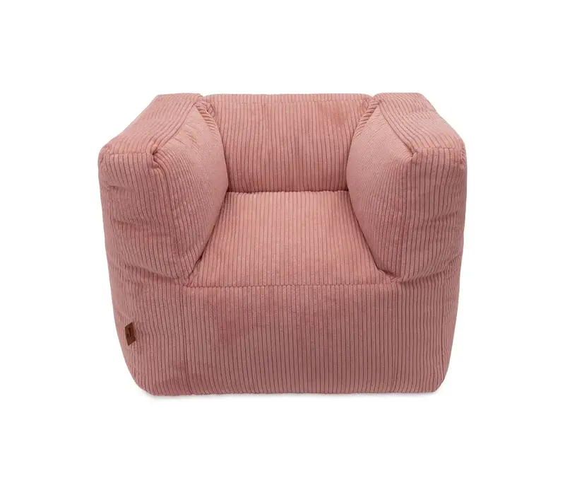 Jollein Fauteuiltje Beanbag corduroy wild rose