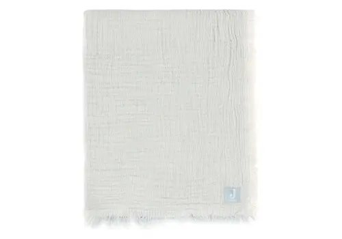 Jollein Jollein Deken Wieg 75x100cm Fringe Stripe - Sea Green/Ivory - GOTS