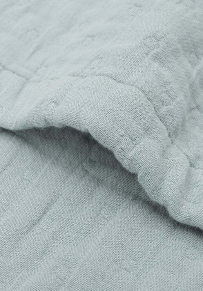 Jollein Deken Hydrofiel 75x100cm Jacquard - Sea Green - GOTS