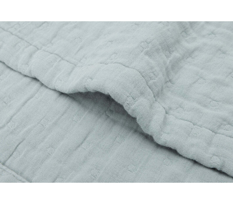Jollein Deken Hydrofiel 75x100cm Jacquard - Sea Green - GOTS