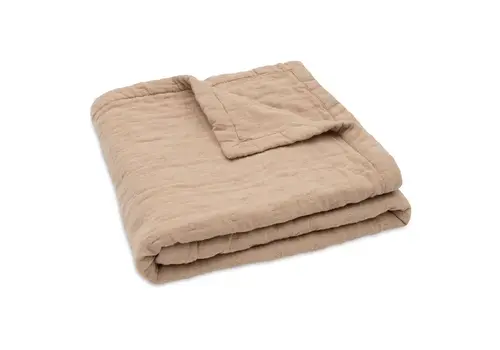 Jollein Jollein Deken Hydrofiel 75x100cm Jacquard - Biscuit - GOTS