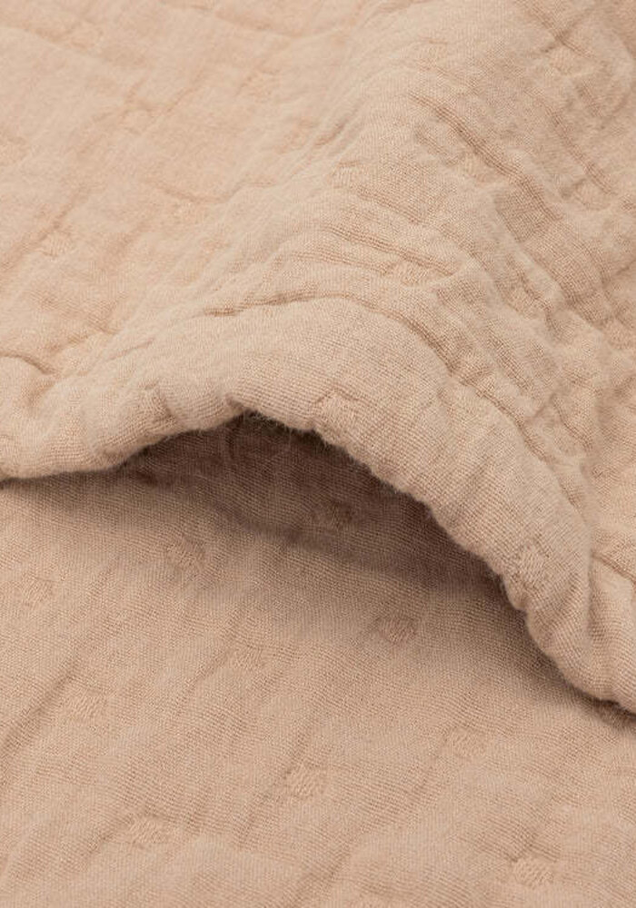 Jollein Deken Hydrofiel 75x100cm Jacquard - Biscuit - GOTS