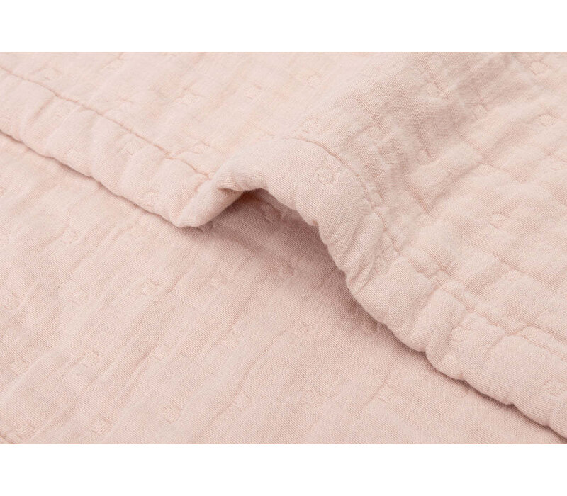 Jollein Deken Hydrofiel 75x100cm Jacquard - Wild Rose - GOTS