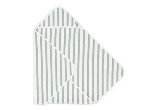 Jollein Jollein Badcape 75x75cm Stripe Terry - Sea Green - GOTS