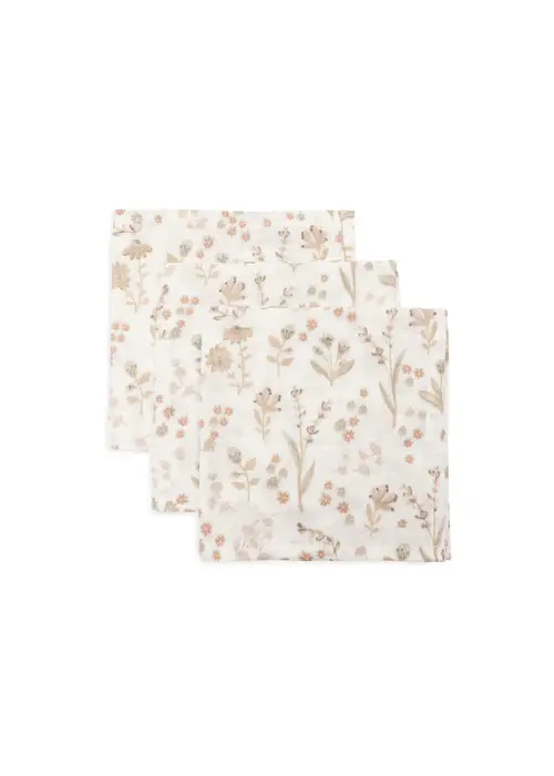 Jollein Jollein - Hydrofiel Monddoekje 31x31cm - Bloomy - 3 Stuks