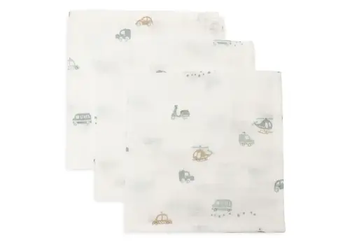 Jollein Jollein Hydrofiel Monddoekje 31x31cm - On The Go - 3 Stuks