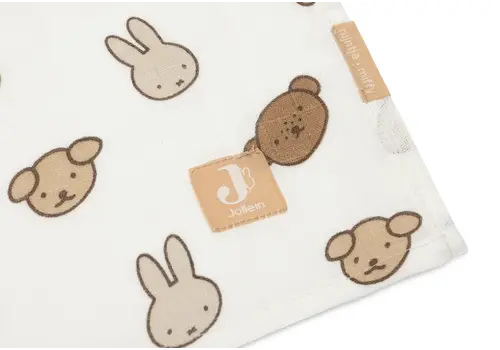 Jollein Jollein Hydrofiele Doek Large 115x115cm - Miffy and Friends - 2 Stuks