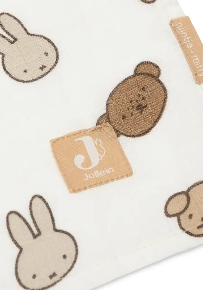 Jollein Hydrofiele Doek Large 115x115cm - Miffy and Friends - 2 Stuks