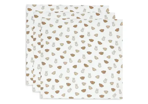 Jollein Jollein Hydrofiele Doek Small 70x70cm - Miffy and Friends - 3 Stuks