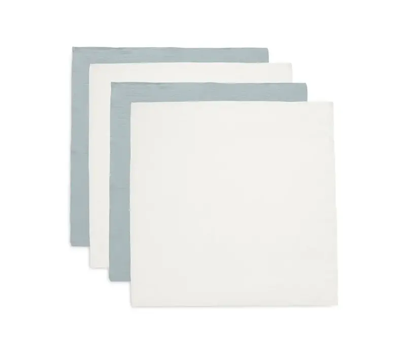 Jollein Hydrofiele Doek Small 70x70cm - Sea Green/Ivory - 4 Stuks