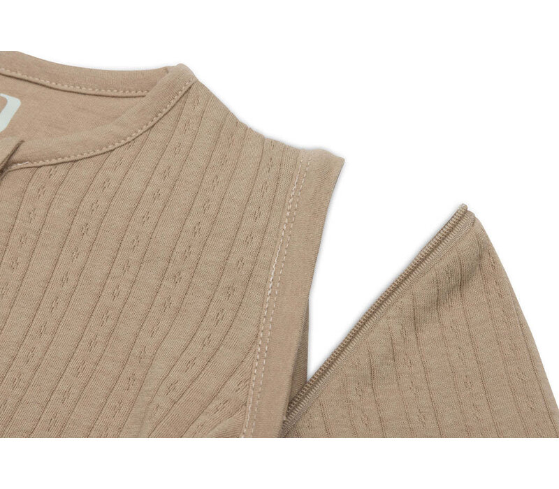 Jollein Slaapzak met Afritsbare Mouw Rond Ajour - Biscuit