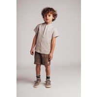 Baje Studio Joa, shortsleeve blouse, taupe clay